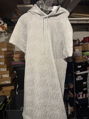 YITTY Light Gray Hooded Mini Dress